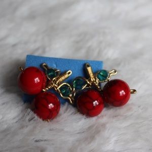 Venezuelan handmade cherry earrings